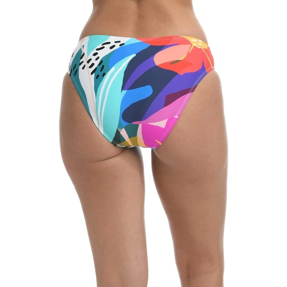 La Blanca Women's Bikini Swim Bottoms Size 14 NWT‎ Eclectic Shore Palm Floral